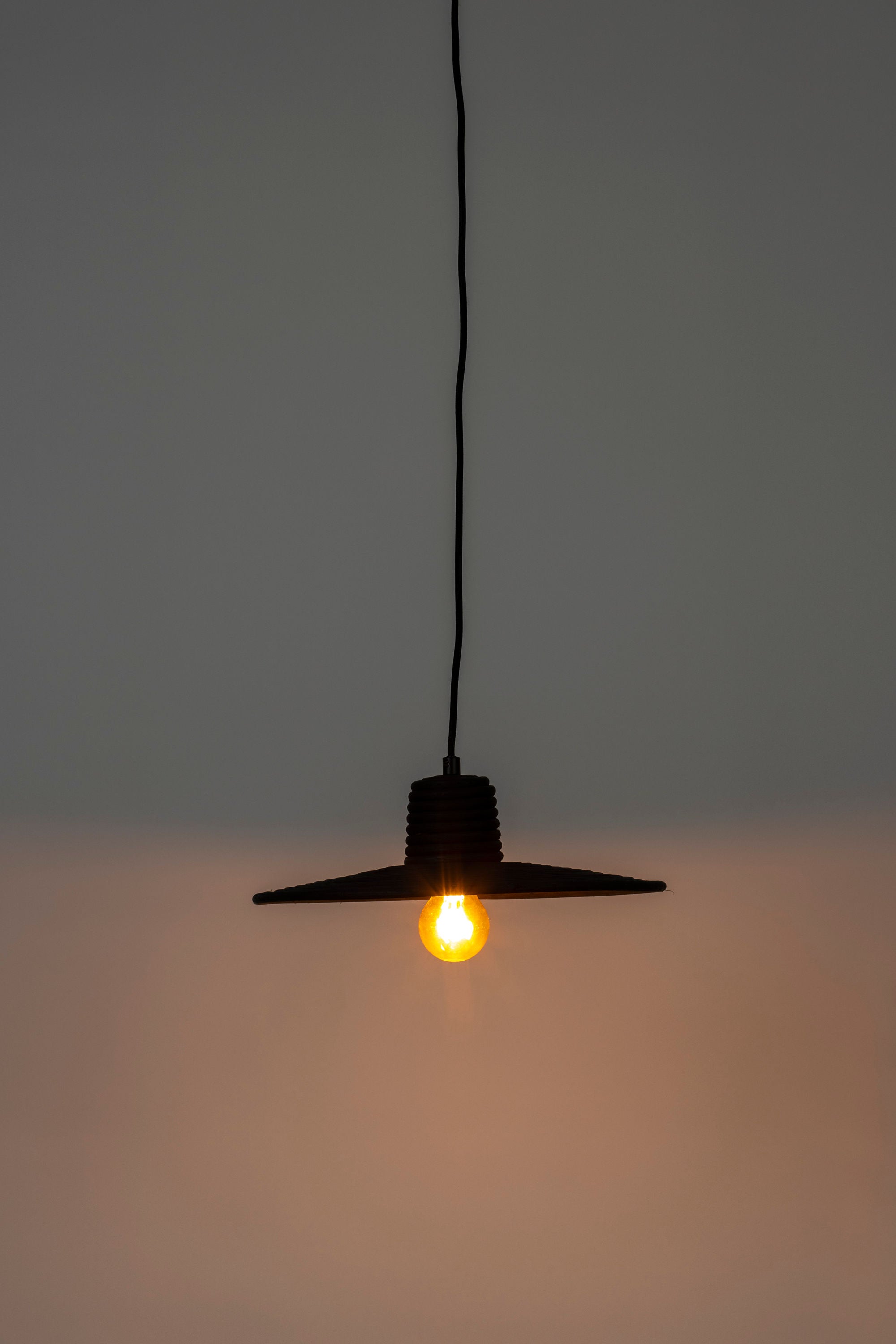 Zuiver Balance Black Rattan Pendant Lamp Small